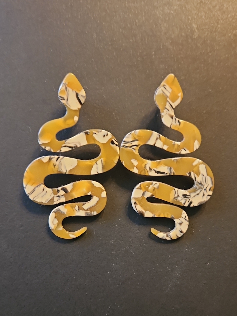Acrylic Snake Stud Earrings